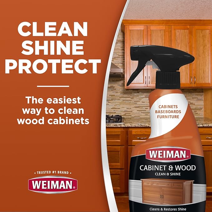 Weiman Cabinet and Wood Cleaner, Clean and Protect Spray - Image 2