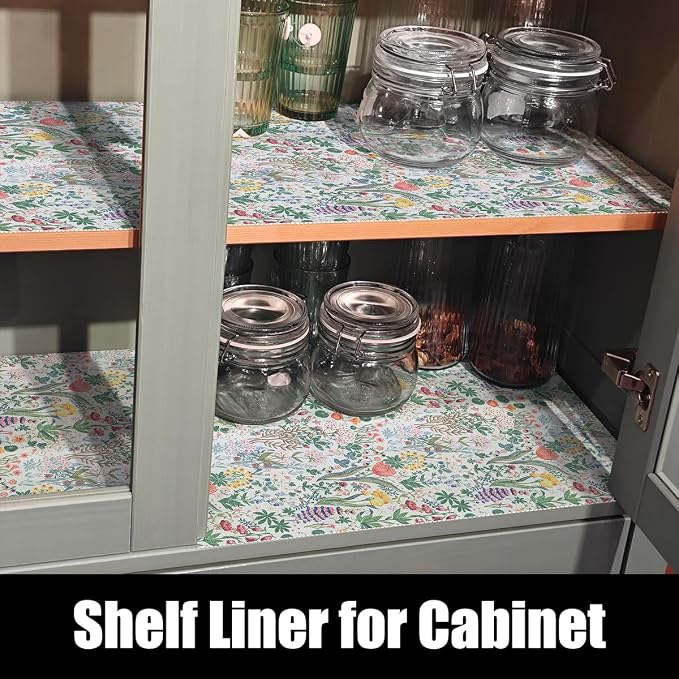 Floral Shelf Drawer Liners, 16IN x 10FT Non Adhesive and Strong Non-Slip - Image 7