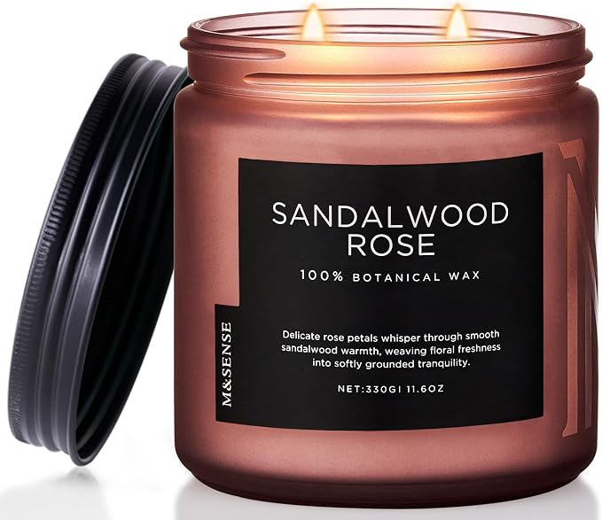 M&SENSE Sandalwood Rose Scented Candle by MSENSE