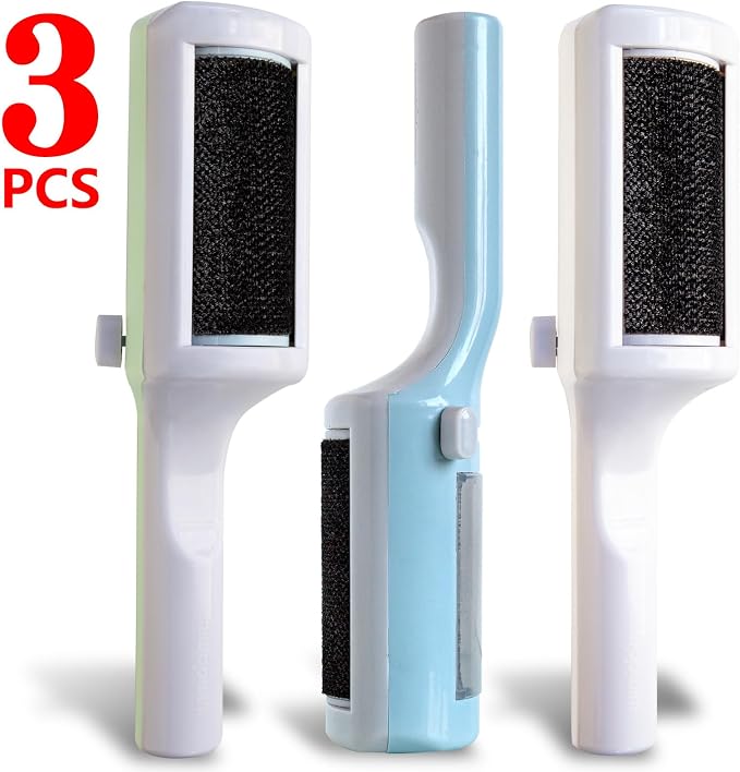 3 Packs Pet Hair Remover Roller Lint Brush and Reusable Lint Roller Dog & Cat - Image 6