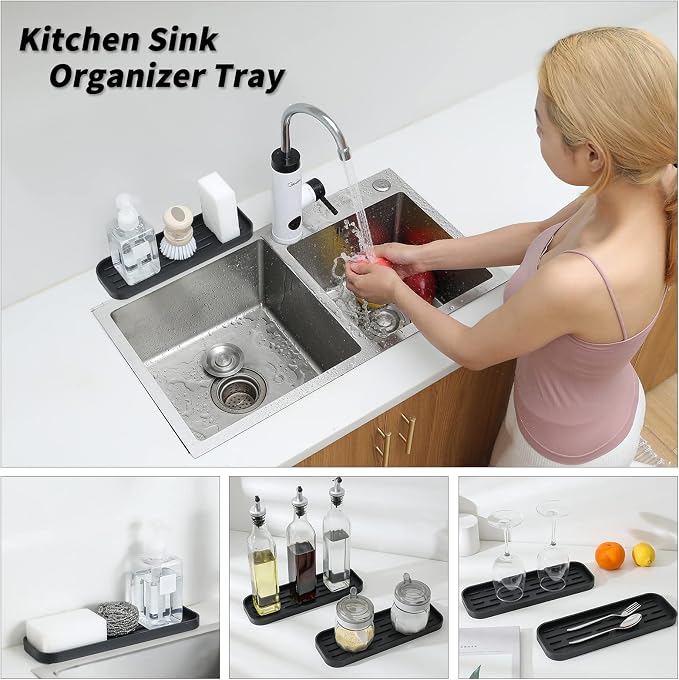 Silicone Kitchen Sink Organizer Tray - Image 3