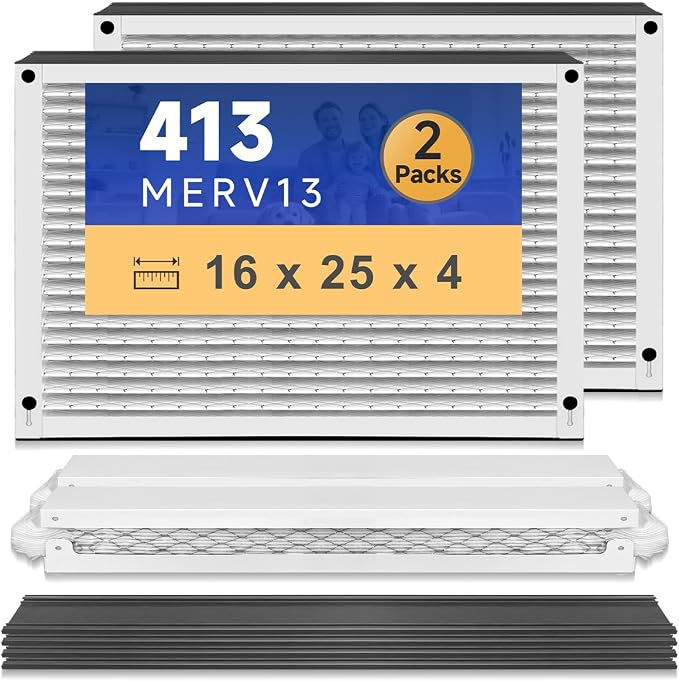 413 Replacement Air Filter MERV 13 16x25x4 by Unknown