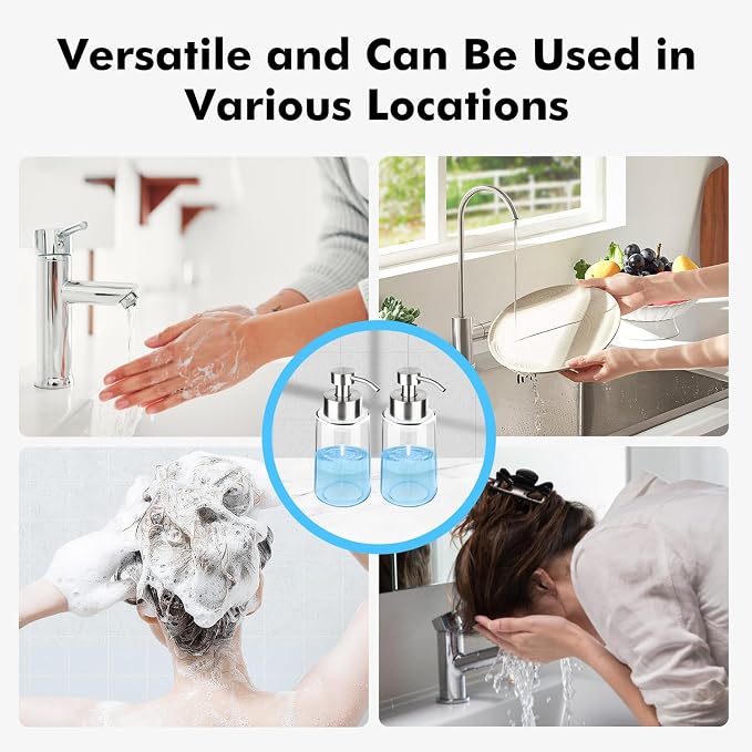 2 Pack Glass Foaming Soap Dispenser - Image 7
