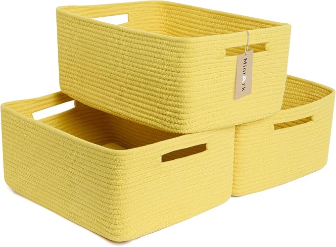 Large Storage Baskets for Shelves, Closet Organizers Bins for Clothes Blanket by MiniArkStorageBasketsHome