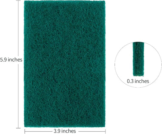 Heavy Duty Scour Pads Sponge Dish Scrubber Non-Scratch Green Reusable Household - Image 2