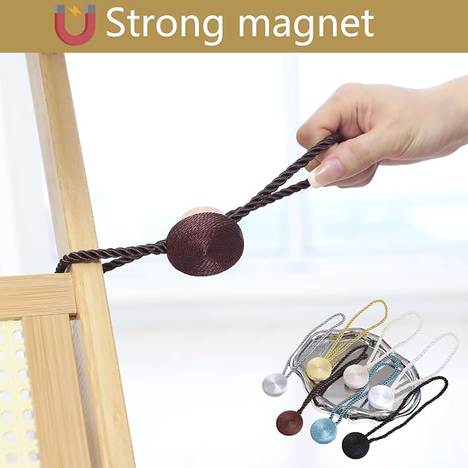 Magnetic Curtain Tiebacks - 12mm Magnetic Tie Backs - Image 2