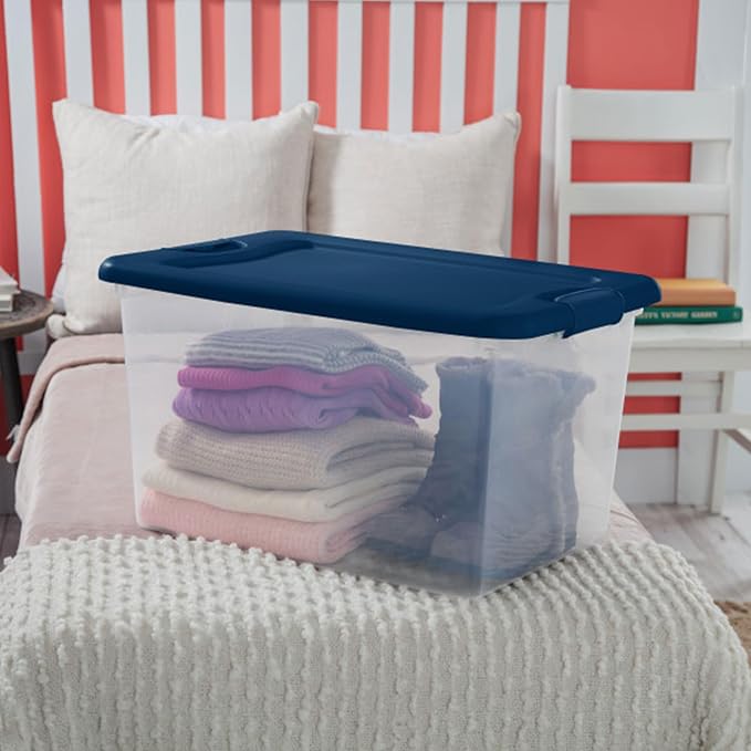 Sterilite 6-Pack Color Program, Large Clear Plastic Storage Bins - Image 6