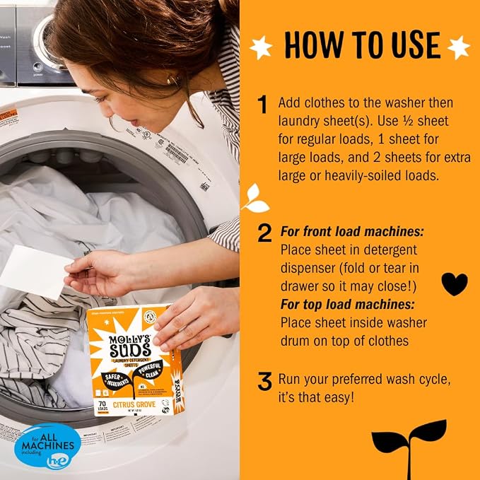 Molly’s Suds Laundry Detergent Sheets | Gentle on Sensitive Skin, Powerful - Image 6