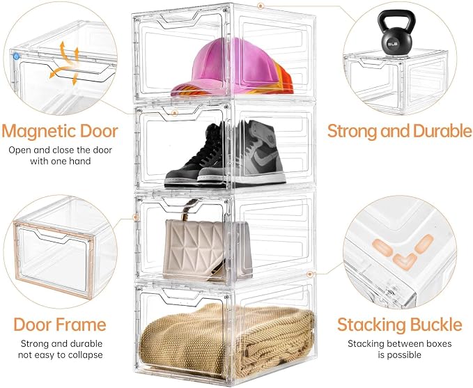 6 Pack Closet Organizers and Storage, Clothes Organizers and Storage, Plastic - Image 4
