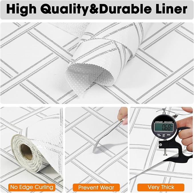Drawer and Shelf Liner for Kitchen Cabinets Non-Adhesive Cabinet Liners for - Image 5