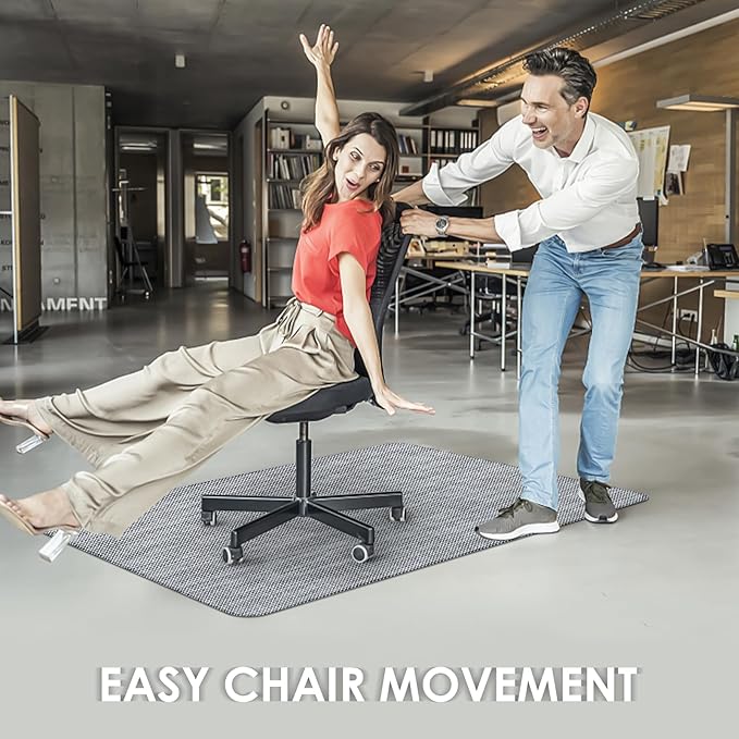 Kuyal Office Chair Mat for Hardwood Floor, Anti Slip, Non-Curve Computer Chair - Image 6