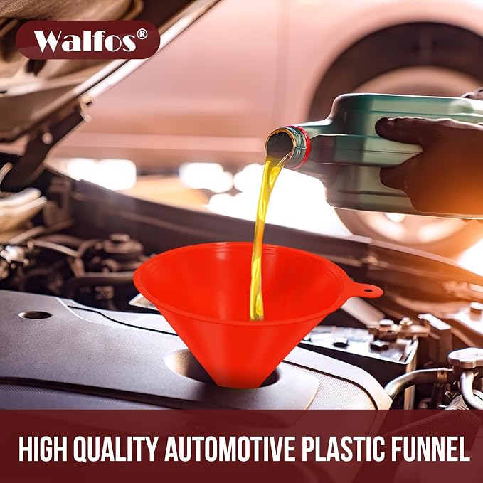 walfos 4pcs Kitchen Plastic Funnel, Automotive Funnel - Image 3