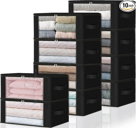 HomeHacks Storage 10-Pack Clothes Organizer Storage Bags Foldable Storage Box by HomeHacks