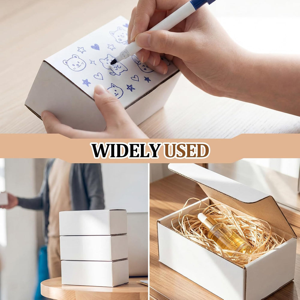 100 Pack Small Corrugated Shipping Boxes 5 x 3 x 2 Inches, Durable Easy Fold ...