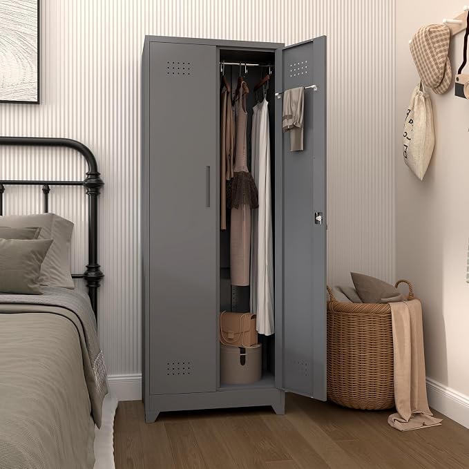 Broom Closet Storage Cabinet, Steel Locking Cabinet - Image 8