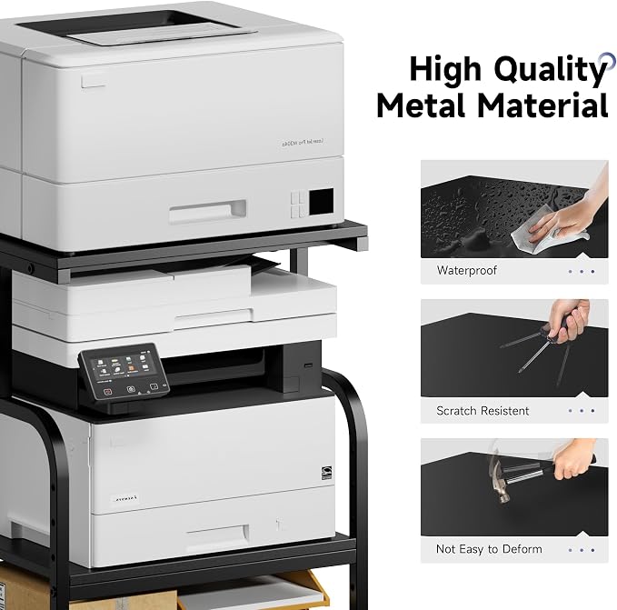 Printer Stand, 20×16×28'' Metal Printer Table - Image 7