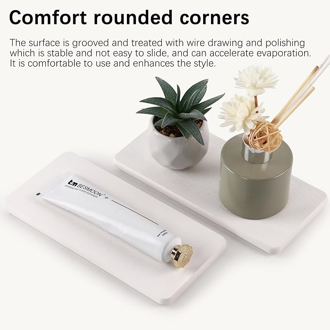 2 Pcs Water Absorbing Stone Trays, Kitchen/Bathroom Sink Soap Dish, Diatomite - Image 3