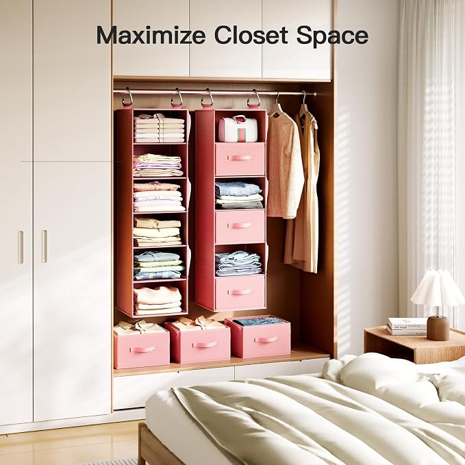 Pipishell Hanging Closet Organizer 6-Shelf, Hanging Shelves - Image 4