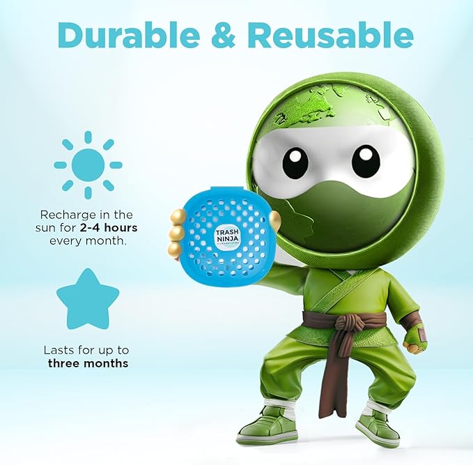 Trash Ninja Trash Can Deodorizer – Stick-On Air Freshener - Image 4