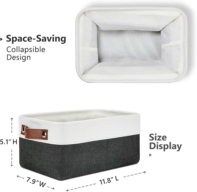 DULLEMELO Small Storage Baskets 6 Pack, Fabric Collapsible Gift Storage Baskets - Image 2
