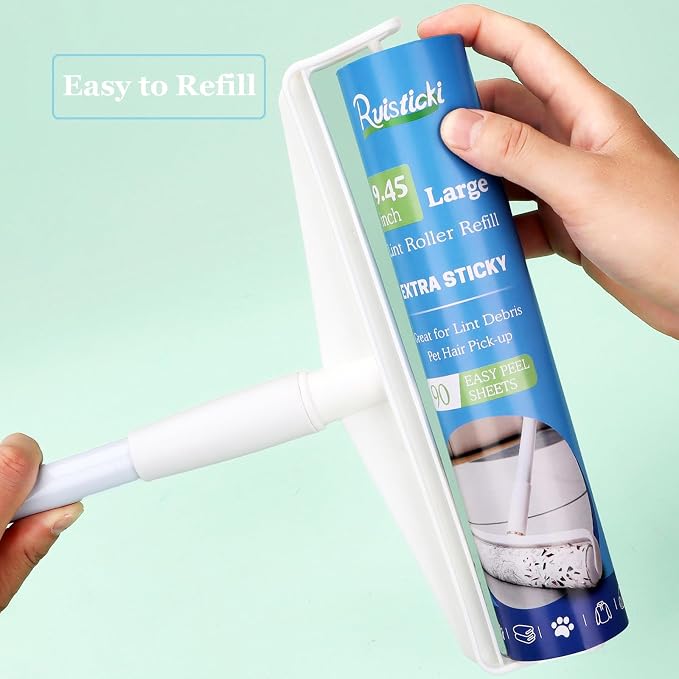 9.45 inch Lint Roller Refills for Large Long Handle Lint Rollers for Carpet - Image 4