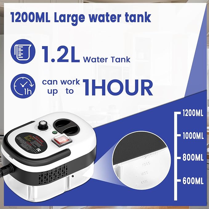 2500W Handheld Steam Cleaner, Portable Car Steamer - Image 3