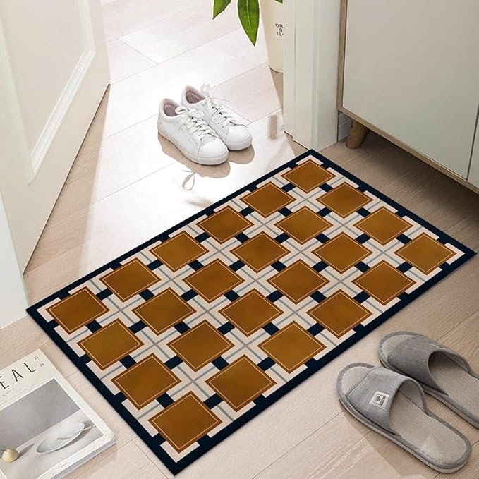 Ultra Thin Door Mat Indoor Entrance, 1/10 in Thin Door Mats by LYGLIGH