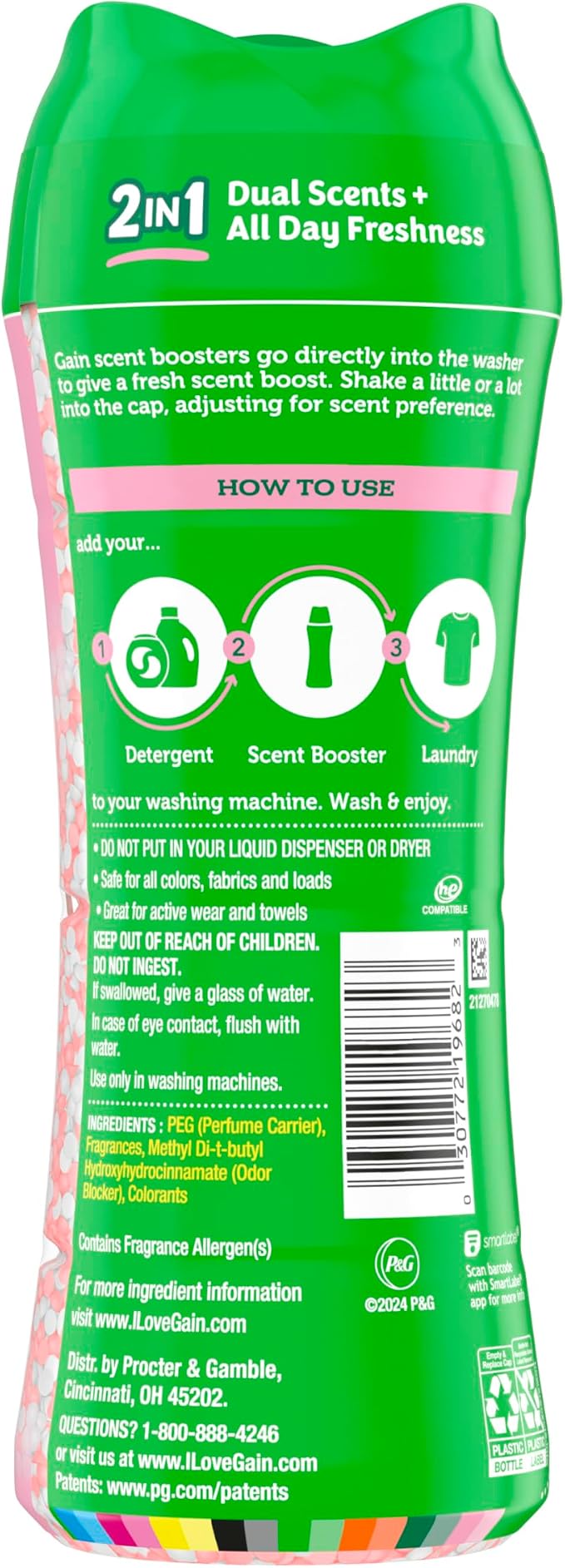 Gain Tango 2-in-1 Laundry Scent Booster Beads, Strawberry and Shea Scent - Image 10