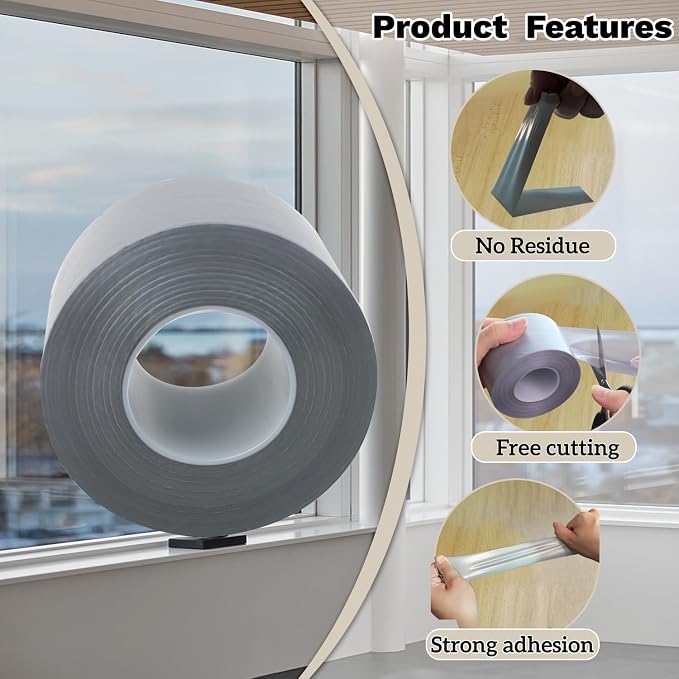 Window Insulation for Winter Weather Sealing Tape 2 Inch x 50 Yards Weather - Image 3