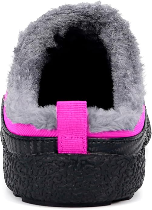 Womens Mens House Slippers Slip on Snow Winter Warm Fully Fur Lined Slippers - Image 3