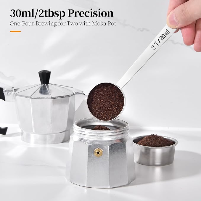 Long Handle Coffee Scoop: 5.98 Inch 18/8 Stainless Steel 2 Tablespoon Metal - Image 7