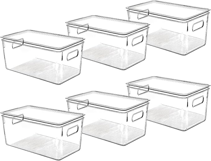 Clear Plastic Storage Bins by CONTROLKITCHEN