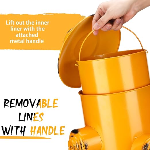Hoolerry Fire Hydrant Trash Can Retro Creative Garbage Can - Image 4