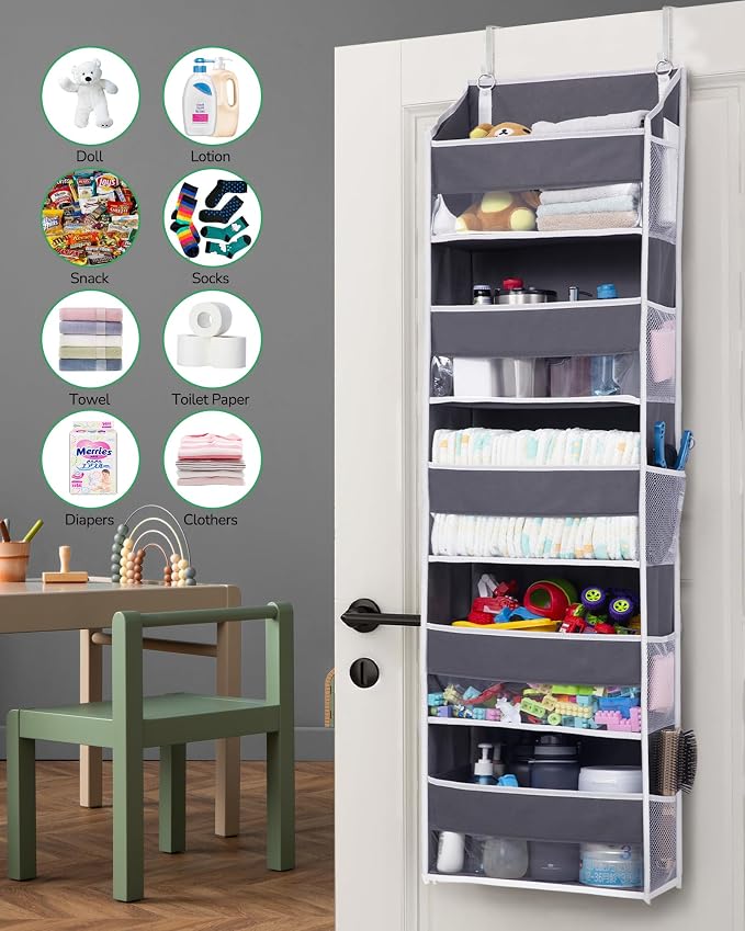 ULG 2 Pack 5-tier Over the Door Organizer Dark Gray - Image 6
