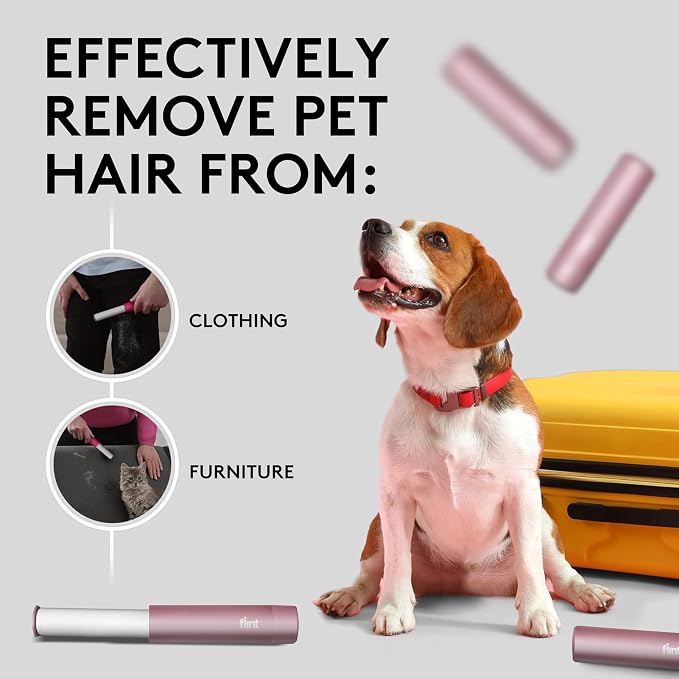 Flint Rose Gold Retractable Mini Lint Roller - Image 5