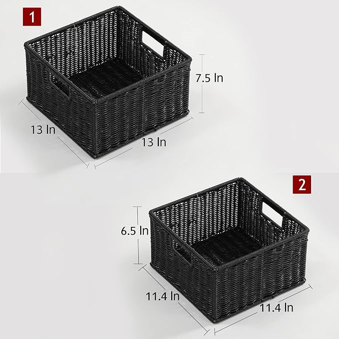 HOONEX Wicker Storage Baskets for Organizing, Decorative Woven Baskets for - Image 4
