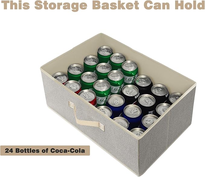 Storage Baskets, 15.7-Inch Woven Fabric Bins, Storage Cubes - Image 5