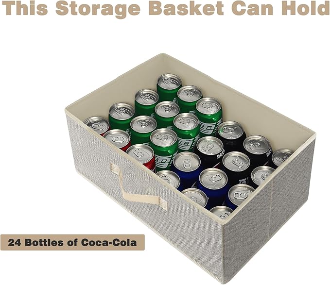 Storage Baskets, 15.7-Inch Woven Fabric Bins, Storage Cubes - Image 5