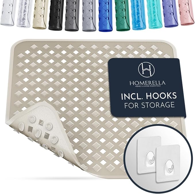 Homerella Anti Slip Shower Mat | Anti Mold Non Slip Bathtub Mat by Homerella