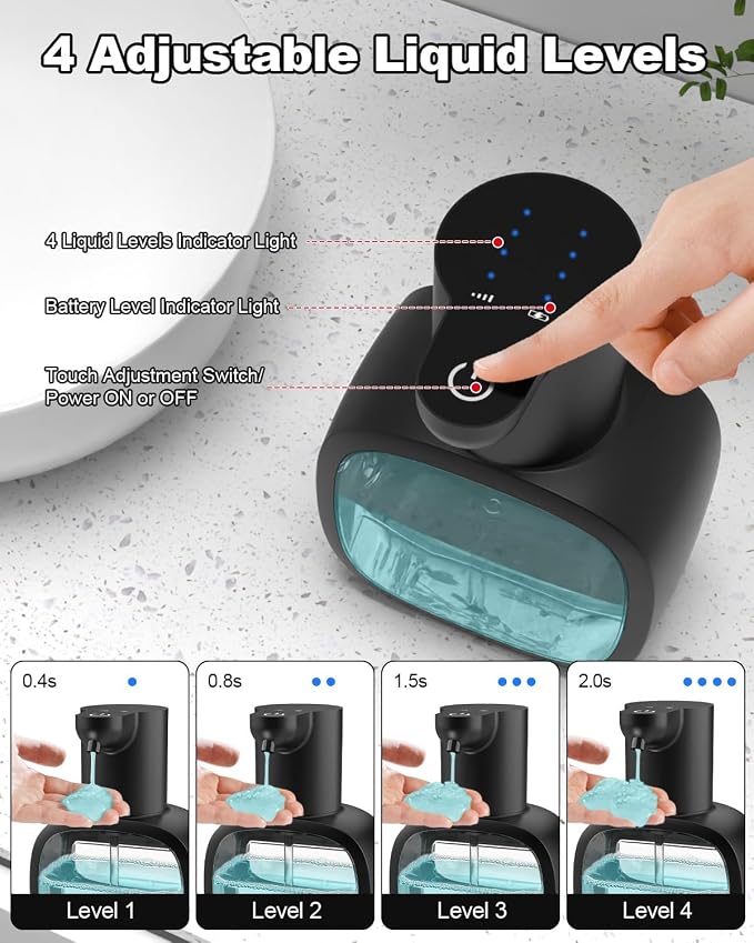 lazycozy® Automatic Soap Dispenser, Touchless Electric Soap Dispenser, - Image 5
