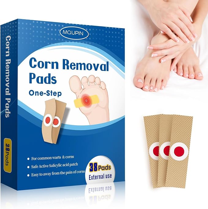 38 Count Corn Removal Pads for Feet and Toe, Corn Plasters Feet Remover for by MQUPIN