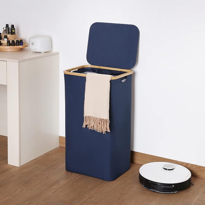 efluky Laundry Basket with Lid and Removable Bag, 100L Tall Laundry Hamper with - Image 7