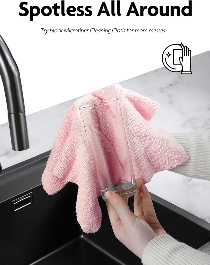 Fantasticlean Microfiber Cleaning Cloth Roll -60 Pack, Tear Away Microfiber - Image 3