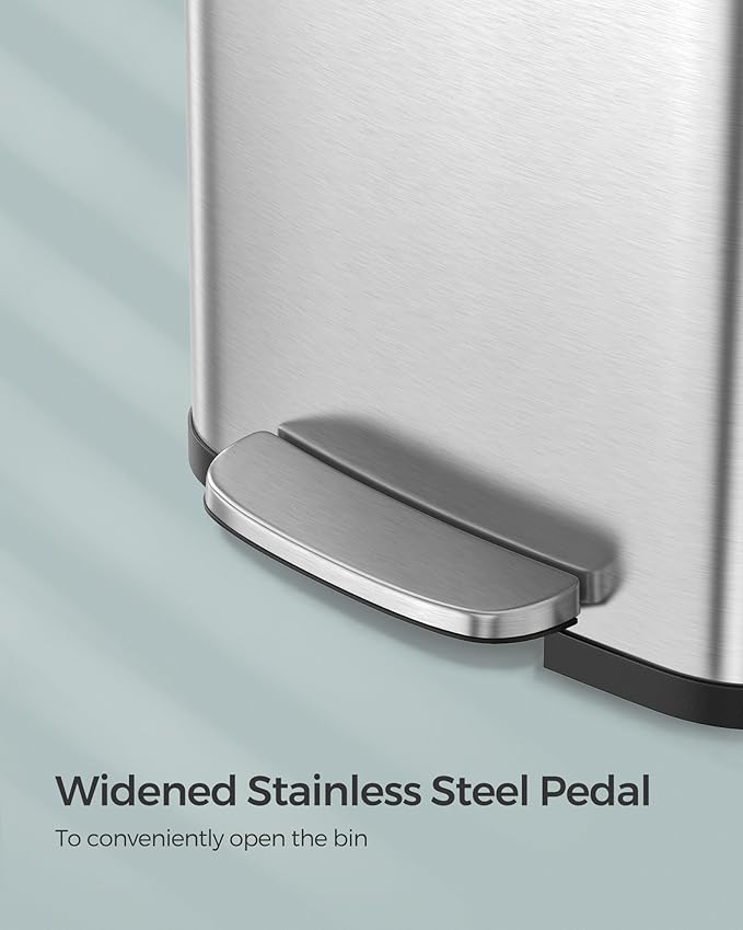 SONGMICS Kitchen Trash Can, 18-Gallon Stainless Steel Garbage Can, - Image 5