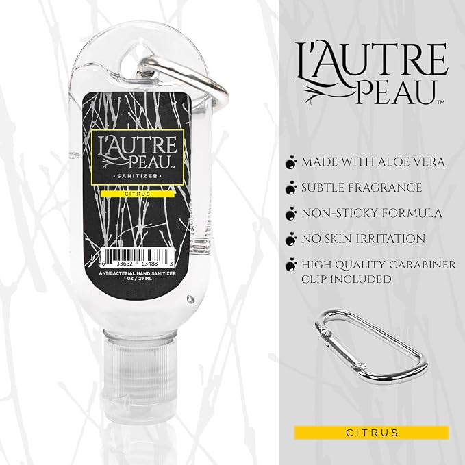 Travel Hand Sanitizer Gel with Aloe Vera & Vitamin E Made by L’AUTRE PEAU - Image 2