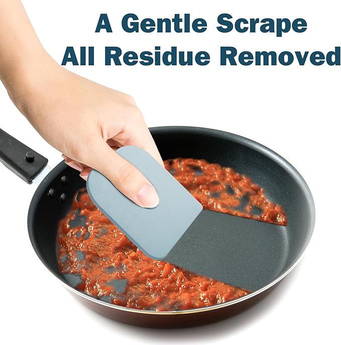 Pan Scraper, Non Scratch for Cast Iron, Pot and Pan Cleaning, Sturdy Scraper - Image 4