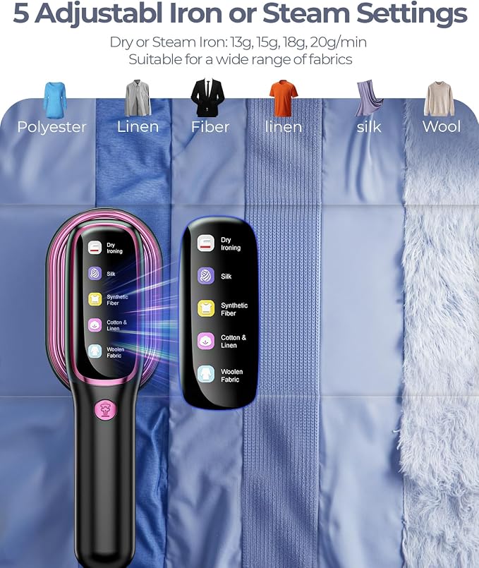 Travel Steamer for Clothes Portable: 2-in-1 Mini Handheld Garment Steamer Iron - Image 4