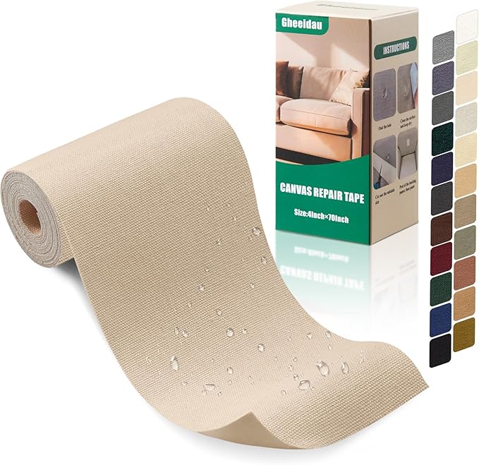Canvas Repair Tape 4×70 Inch Waterproof Self-Adhesive Fabric Repair Patch by Givethingsanewlife