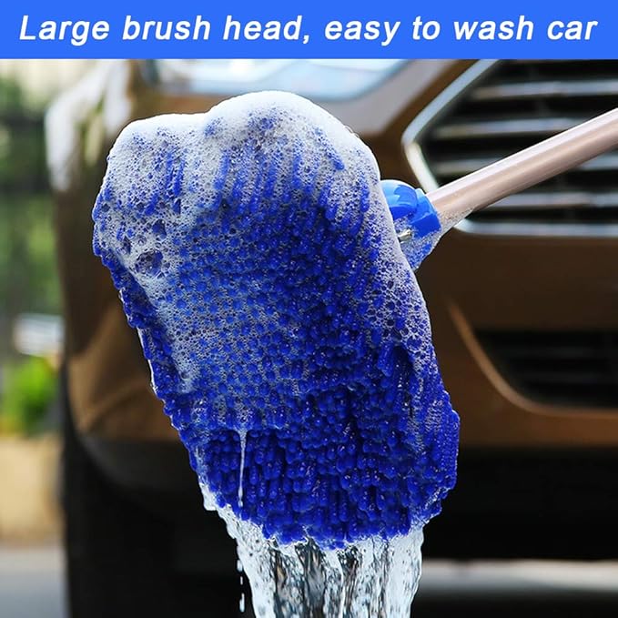 47" Car Wash Brush Kit Mitt Mop Sponge - Image 2