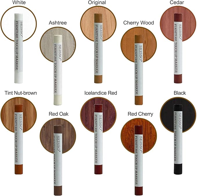SEISSO Wood Filler Sticks, Furniture Wax Crayons - Image 3